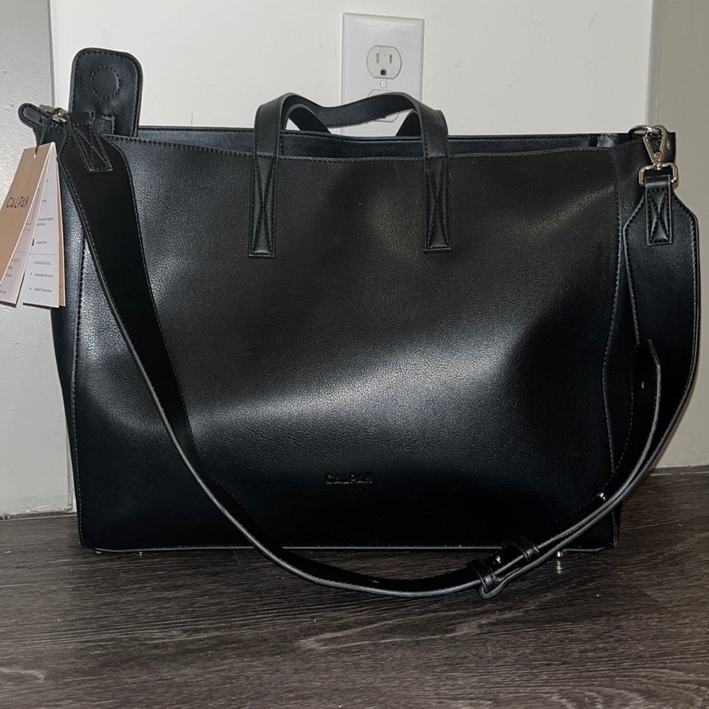 Calpak Black Laptop Tote